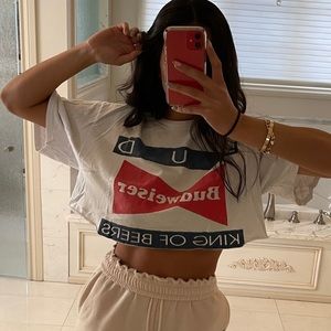 Budweiser cropped Tee